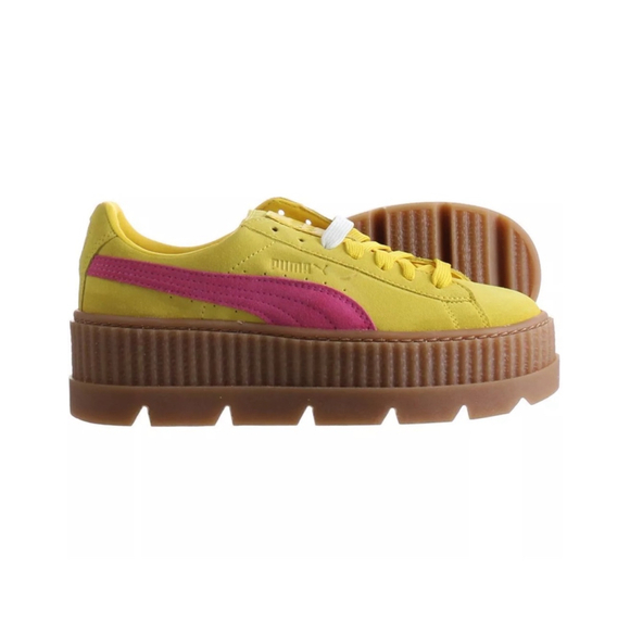 Puma Fenty by Rihanna Cleated Creeper Suede Lemon 366268-03 Women's Size 7.5 - Picture 4 of 14